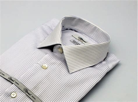 Camicia Bianca Facile Stiro Rigata Moreal Camicie Roma Made In Italy