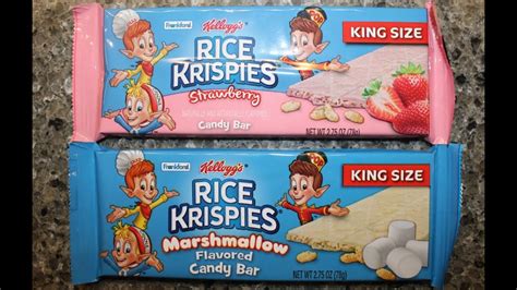 Frankford Kellogg’s Rice Krispies Candy Bar Strawberry And Marshmallow Review Youtube