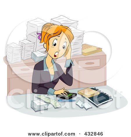 Royalty Free RF Work Stress Clipart Illustrations Vector Graphics 1