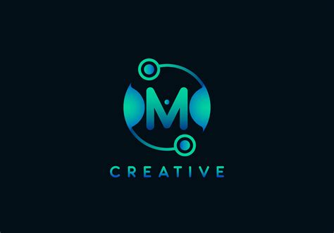 Initial Letter M Technology Logo Vector Art At Vecteezy