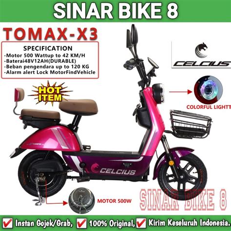 Jual Sepeda Listrik Celcius Tomax X Electric E Bike Watt Shopee