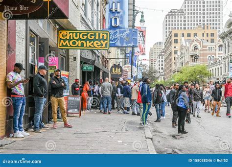 Sixth Street in Austin, Tx during SXSW Editorial Photo - Image of ...