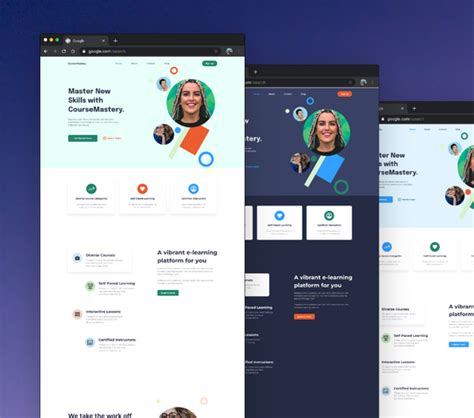 Coursemastery Figma Landing Page Design For Course Figma