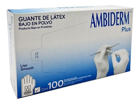 Ambiderm Plus Guante De Latex Blanco Mercado Libre