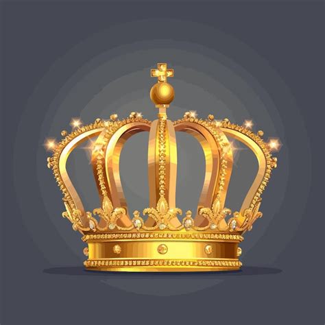 Premium Vector Golden Crown With Gradient Mesh Vector