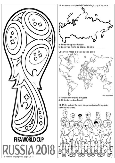 Hist Ria E Geografia T Por Dentro Atividades Sobre A Copa Do Mundo