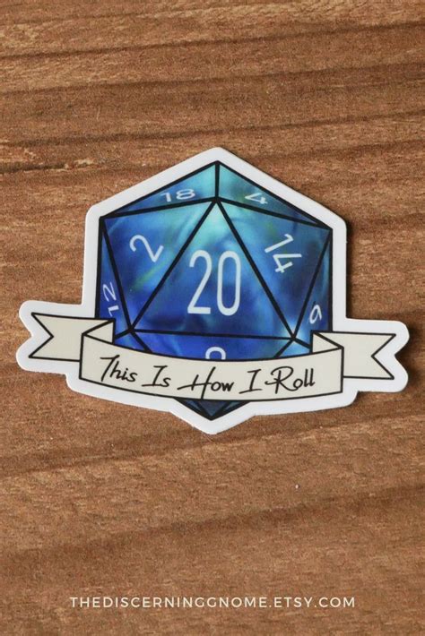 D20 Sticker Vinyl Dice Sticker Dnd Sticker Critical Hit Etsy Vinyl