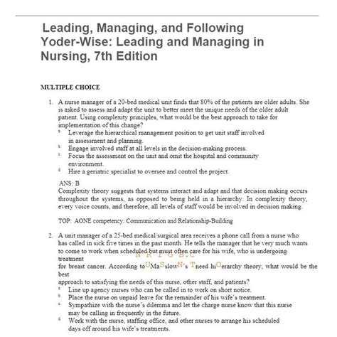 Effective Leadership And Management In Nursing 9th Edition P