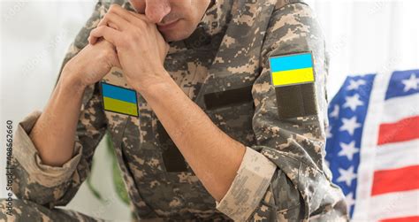 Ukraine patch flag on army uniform. Ukraine military uniform. Ukrainian ...