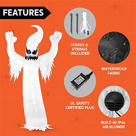 Joiedomi Ft Tall Halloween Inflatable Scary Spooky Ghost Inflatable