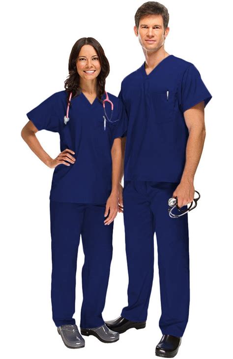 Navy Blue Nursing Scrubs A Hospital Uniform Blue