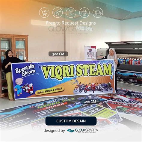 Jual Banner Spanduk Cuci Steam Mobil Motor Reques Desain A Shopee