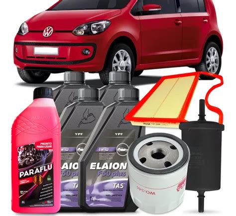 Kit Troca De Oleo Elaion 5w40 Filtros Ar Aditivo Vw Up 1 0