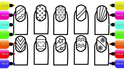 Nail Coloring Pages Printable