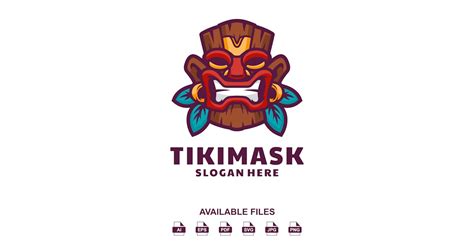 Tiki Mask Logo, Graphic Templates - Envato Elements