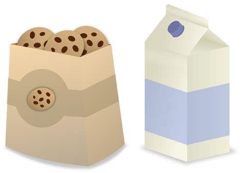 Clipart - Milk & Cookies