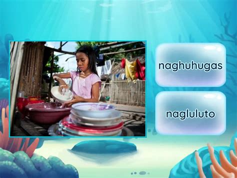 Direksyon Piliin Ang Mga Salitang Nagsasabi Ng Kilos Tungkol Sa