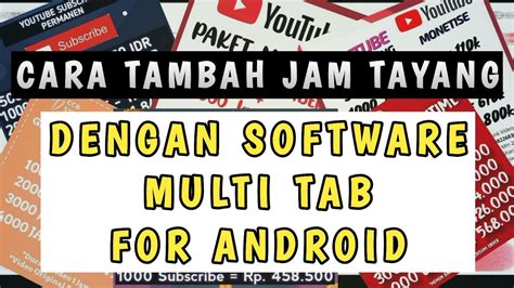 APLIKASI PENAMBAH JAM TAYANG MULTI TAB UNTUK ANDROID YouTube