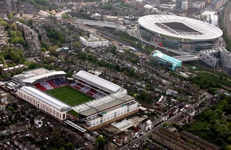 Arsenals Highbury And Emirates Stadiums Sit Side By Side Shortly