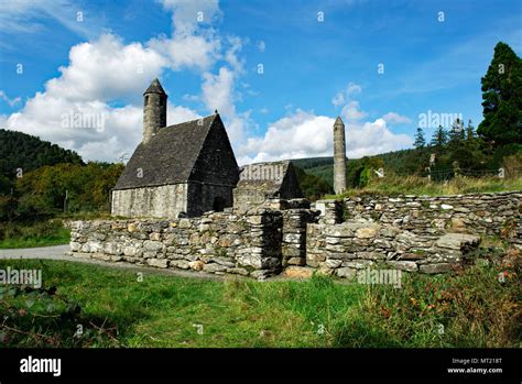 Saint Kevin Church, Glendalough monastery, Co Wicklow, Ireland Stock Photo - Alamy