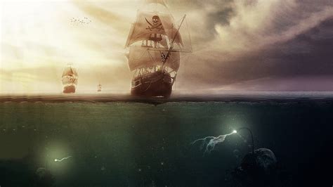 HD Wallpaper Brown Galleon Ship Sailing Ship Sea Painting Artwork