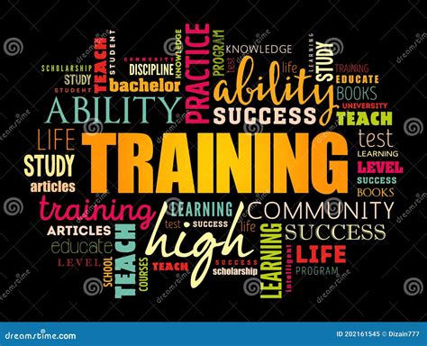 Training Word Cloud Collage Education Concept Stock Illustration