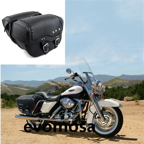 Alforja De Cuero Pu Para Motocicleta Bolsas Laterales Para Harley