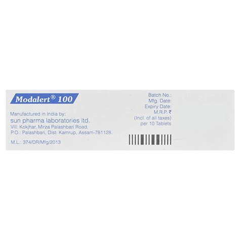 Modalert 100mg Tablet 10 S Price Uses Side Effects And Substitutes