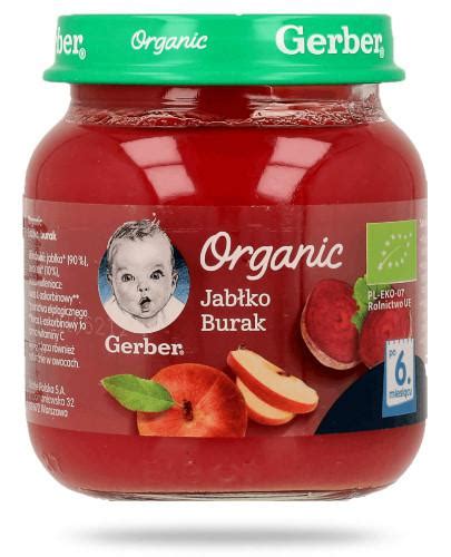 Nestlé Gerber Organic Jabłko burak po 6 miesiącu 125g cena opinie ᐈ