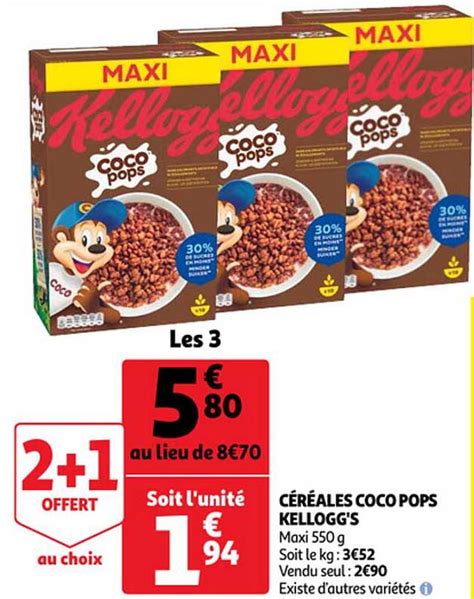 Promo Céréales Coco Pops Kelloggs Chez Auchan Icataloguefr