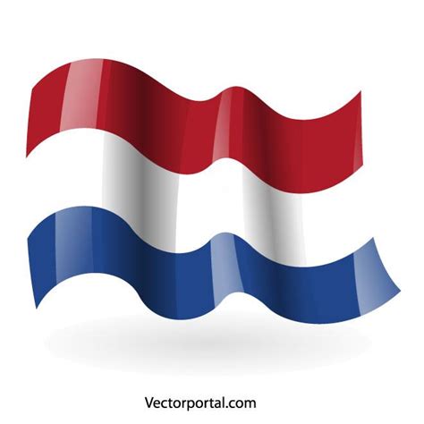 Bandera ondulada de Holanda Royalty Free Stock SVG Vector and Clip Art