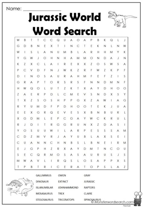 Movies Monster Word Search