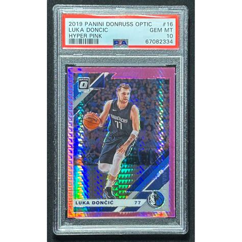 Luka Doncic 2019 20 Donruss Optic Hyper Pink 16 PSA 10 Pristine