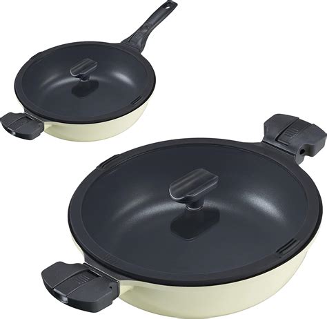 Mysmartbuy Neochef Saute Pan With Lid 28cm Smart Touch Non Stick Shallow Casserole Frying