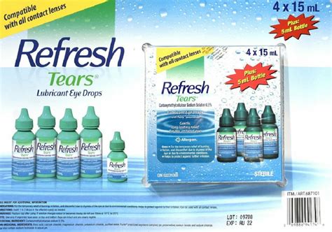 Refresh Tears Lubricant Eye Drops 4+1 Bonus, 65 ml/Per Pack - Walmart ...