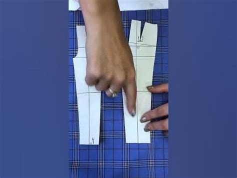 Раскладка на ткани в клетку #урокишитья #мастеркласс #пошив - YouTube