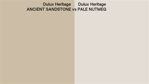 Dulux Heritage ANCIENT SANDSTONE Vs PALE NUTMEG Side By Side Comparison