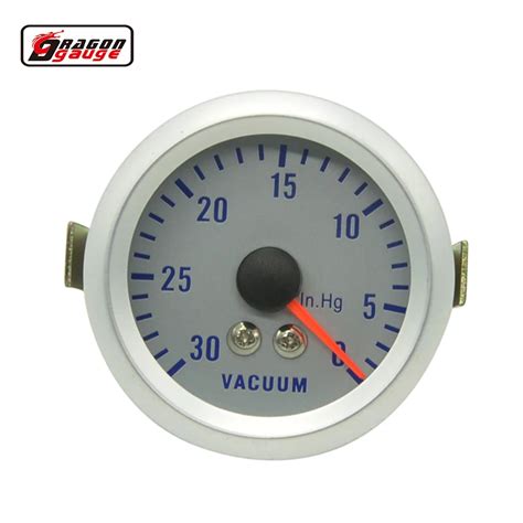 Dragon Gauge 52mm White Shell Phantom Pointer Auto Turbo Boost Vacuum