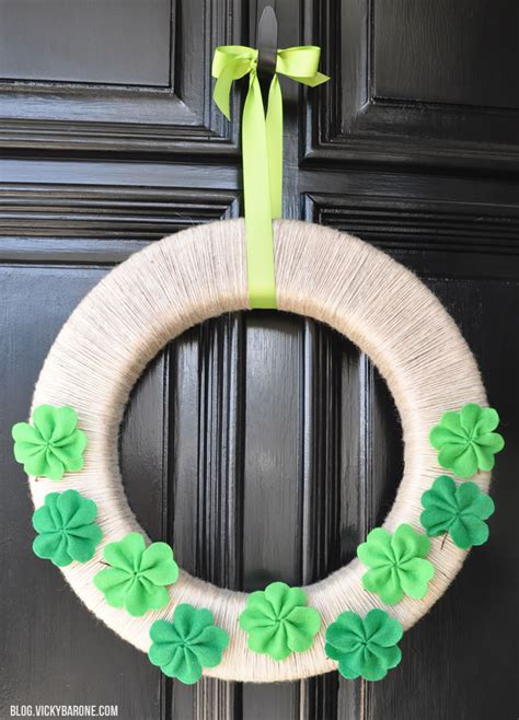 DIY Shamrock Wreath - Vicky Barone