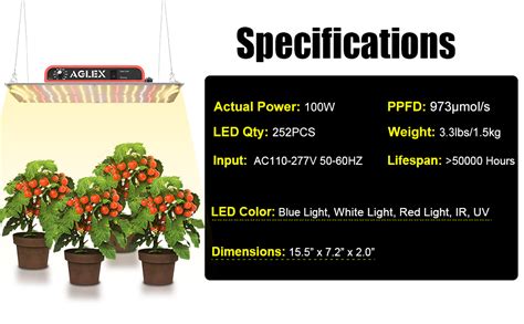 Amazon AGLEX 2022 Upgraded Daisy Chain UV IR Added 1000W LED Grow