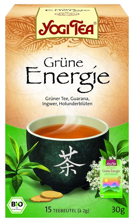 Yogi Tee Grüne Energie 4er Pack 4 x 30 g Karton Bio Amazon de