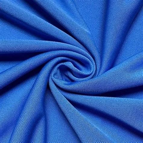 Blue Polycotton Interlock Knitting Fabric For Garments Gsm Gsm