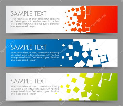 Simple Colorful Horizontal Banners Vector Image By Orson Vector