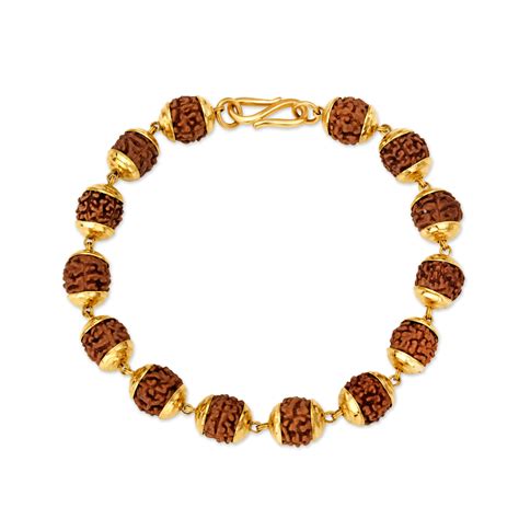 Rudraksh Gold Bracelet