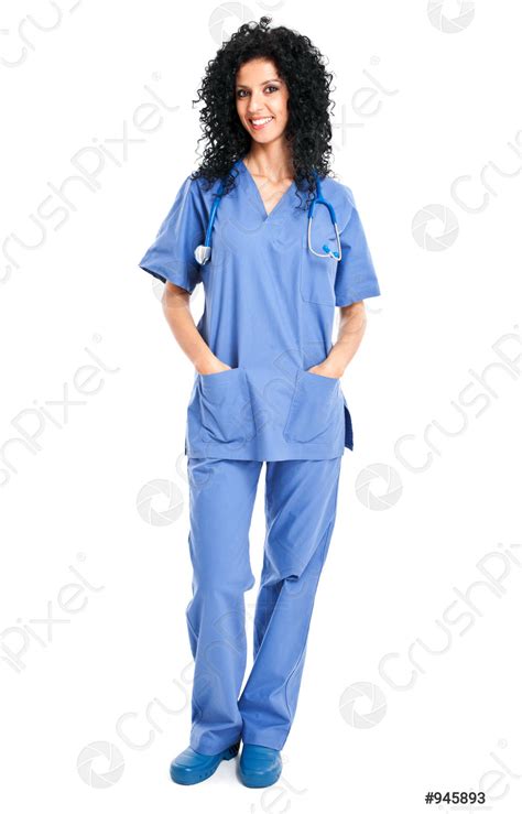 Nurse Full Length Portrait Stock Photo Crushpixel