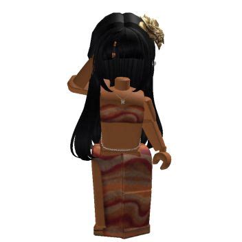 An Animated Woman With Long Black Hair Wearing A Brown Dress And Gold