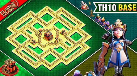 NEW STRONGEST! TH10 Hybrid Base With Copy Link 2023 | COC Town Hall 10 ...