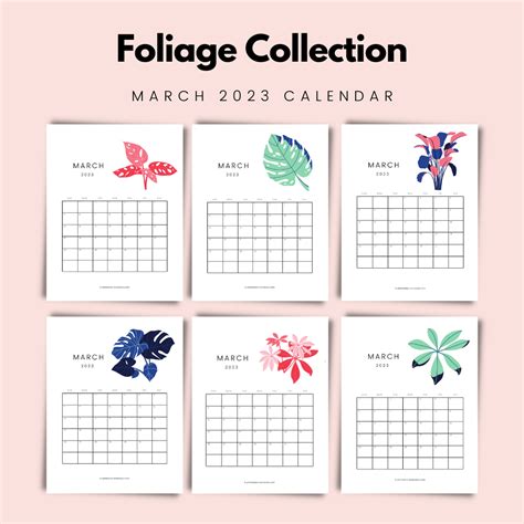 March Calendar Cute Design Thinking Synonym Gael Valaria