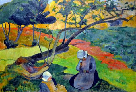 All Sizes Paul Gauguin Landscape With Two Breton Women At Boston