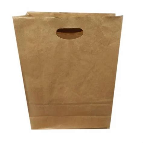 Brown D Cut Paper Carry Bag For Shopping Capacity 2kg At Rs 10piece